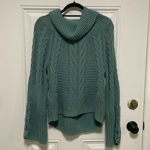 Teal Wool Knit Sweater Medium Women